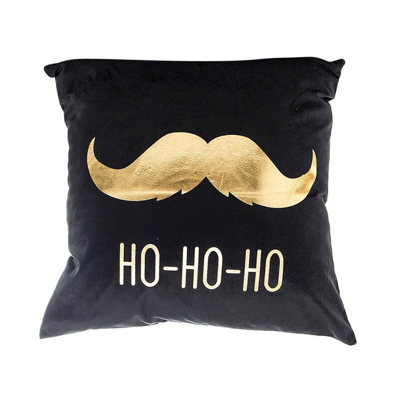 BeddingOutlet Bronzing Kussenhoes Goud Zwart Wit Kussensloop Geometrische Decoratieve Kussensloop Sofa Blad Kussenslopen 45x45: Black 003