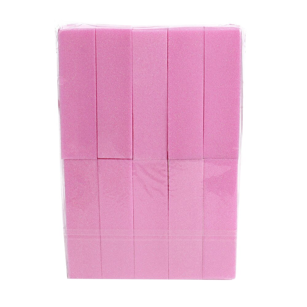 10pcs Pink Sponge Nail Buffers UV Gel Nail File Buffer Block Nail Art Sanding Tool Pedicure Polish Beauty Tools