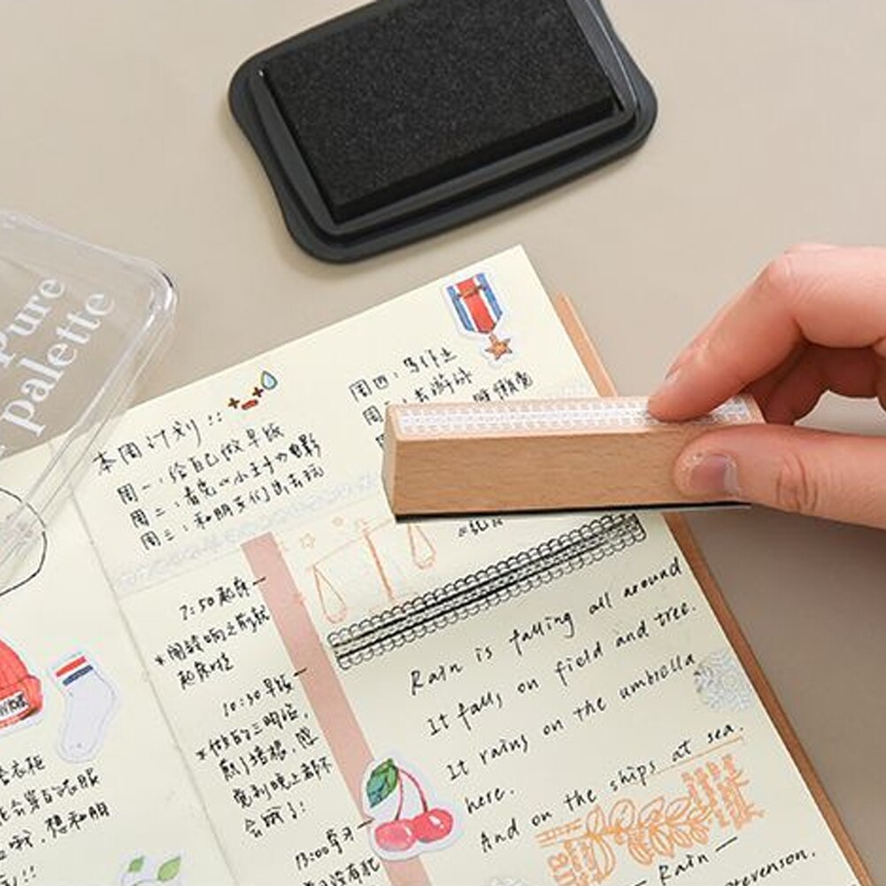 Tampon encreur Vintage pour timbres, 12 couleurs, grande taille, artisanat, bricolage, Scrapbooking, tampons d'encre en caoutchouc, tampons en papier, 6.5x9.8cm