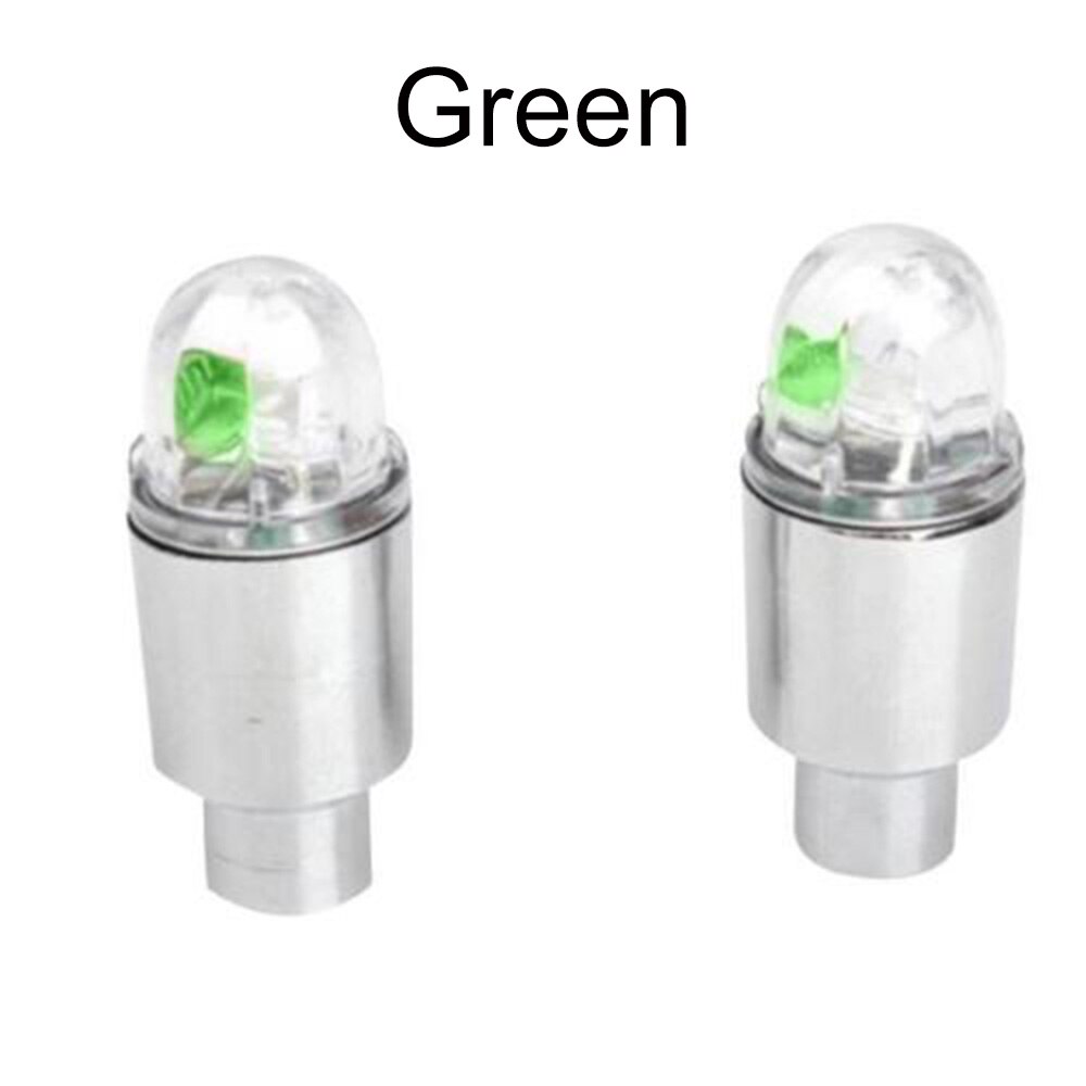 Lámpara LED de Flash para ciclismo, tapa de válvula de neumático con efecto luciérnaga, accesorios para bicicleta: green Lamp
