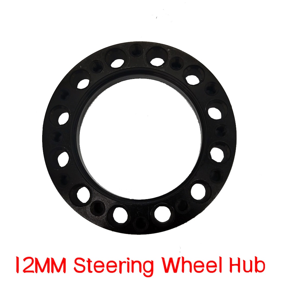 Universal Black Steering Wheel Hub Spacer 12 MM Steering Wheel Hub Boss Kit Adapter Spacer