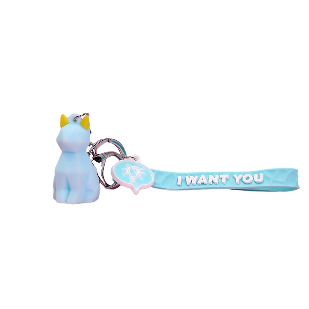 Pratique dessin animé géométrique coupe animal porte-clés pendentif mignon dinosaure panda voiture sac pendentif: Vert armée