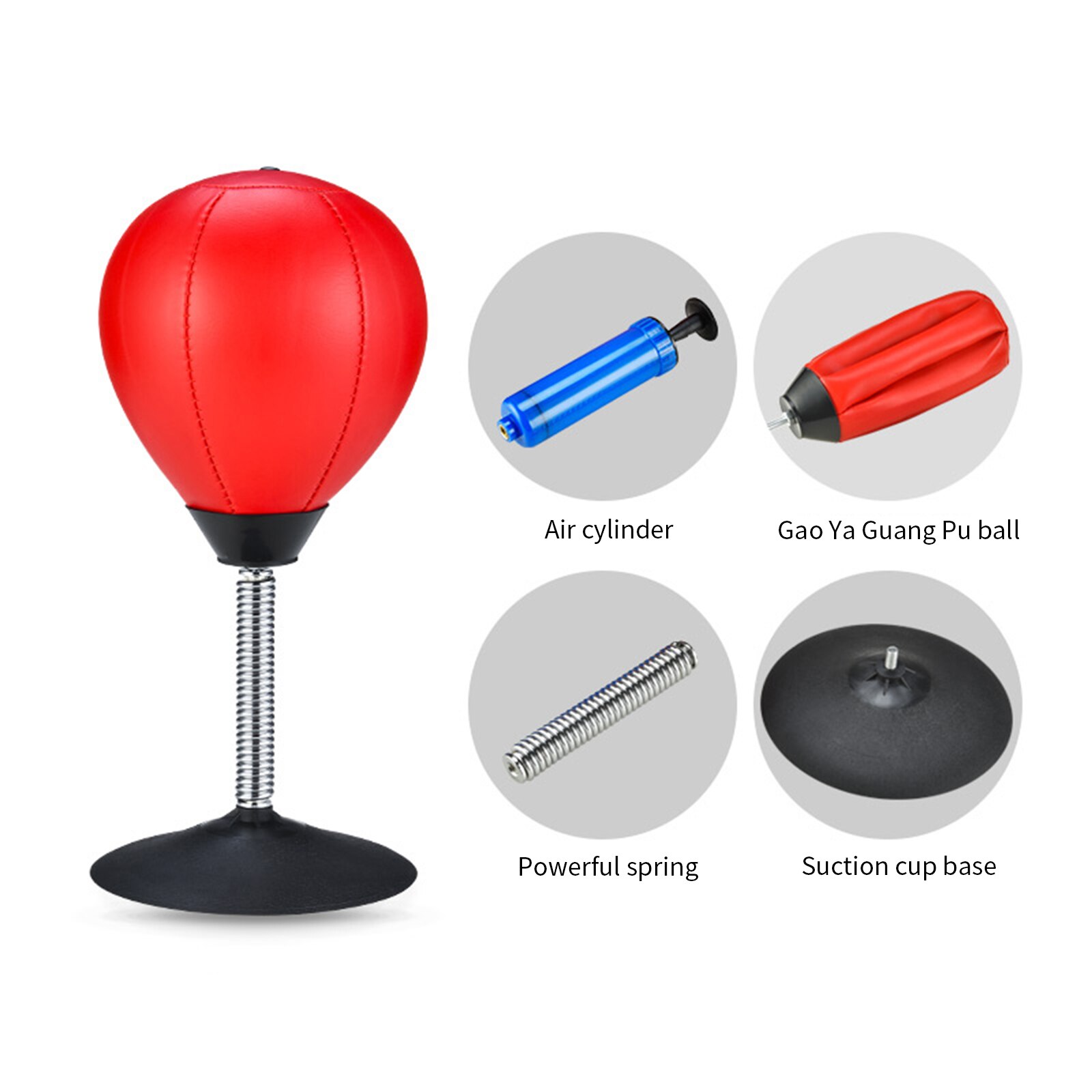 Desktop Punching Balls Bag Inflatable Desktop Boxing Bag with Stand Stress Relief Ball for Office Punching decompression toy