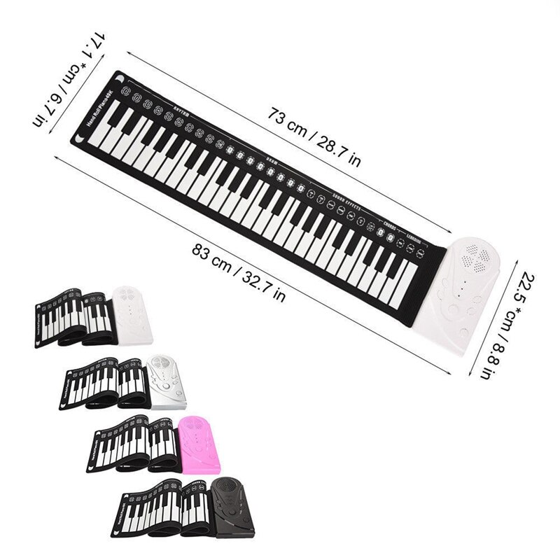 49 tasti pianoforte flessibile tastiera elettronica morbida pianoforte tastiera in plastica Piano adatto per pianoforte pieghevole per bambini