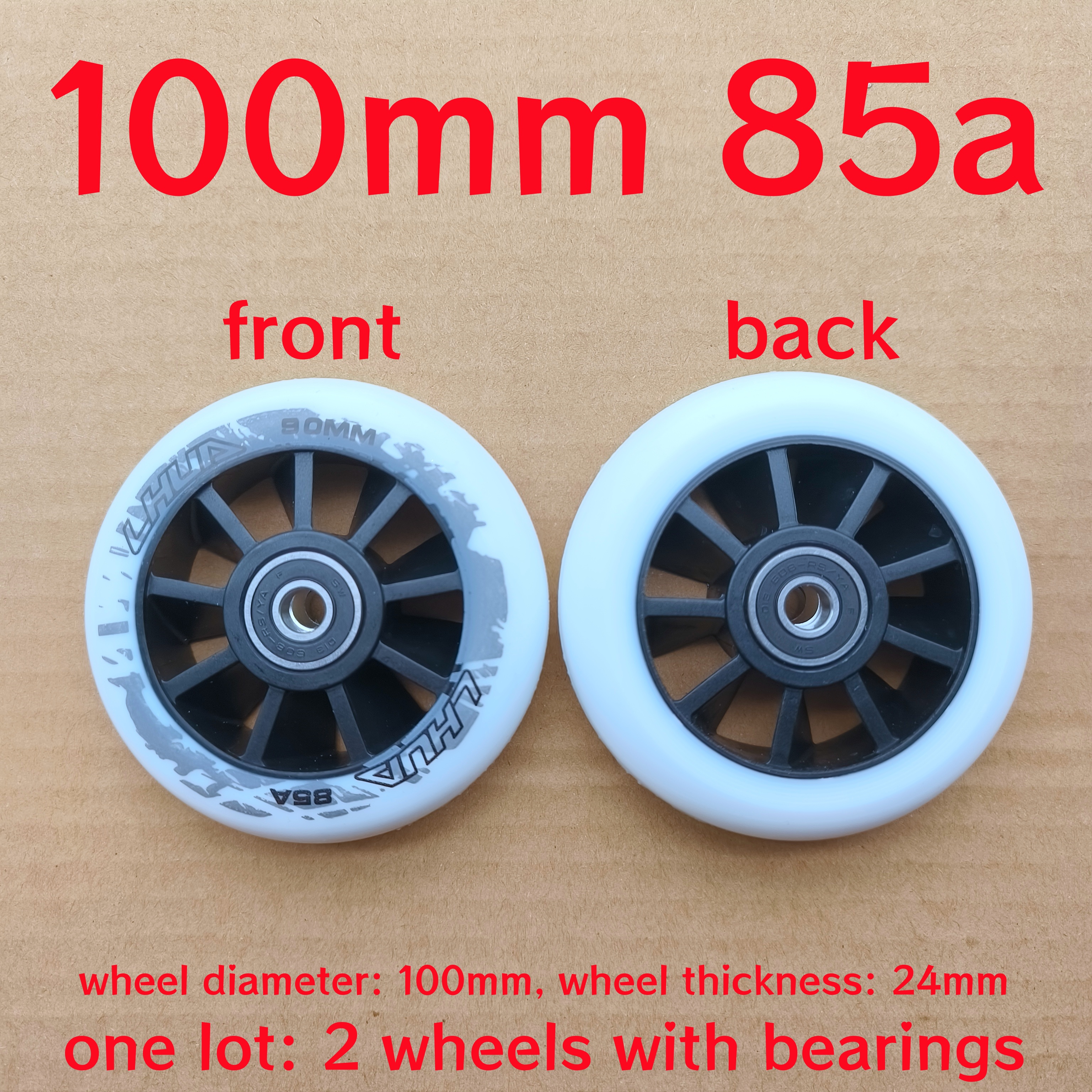scooter accessories skate wheel scooter wheel 90mm 110mm 120mm 125mm wheel thickness 24mm 2wheels/lot: VIOLET/紫罗兰