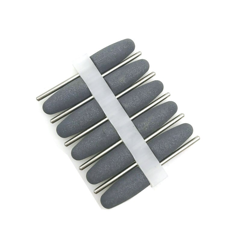 10 stk silikonegummi dental poleringsmaskine slibemaskiner neglebor til elektrisk manicure og oral indledende poleringsbor: Sort