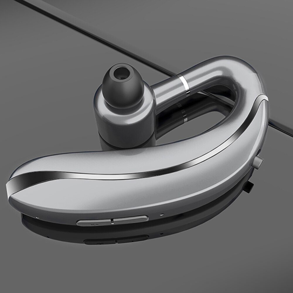 Newest Q10 bluetooth 5.0 long standby earphone Ear Hook wireless headphones waterproof 300mAh Headset PK V9: gray