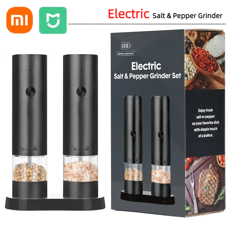 XIAOMI elektryczny młynek do soli i pieprzu USB akumulator regulowany o dużej pojemności automatyczne młynek do przypraw kuchenne narzędzie kuchenne