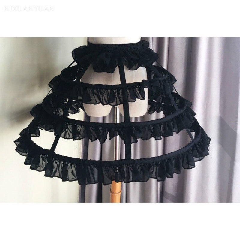 Crinoline courte, cercle complet en acier désossé, cage à oiseaux, jupon, doux 3 cerceaux, jupe pour mariage