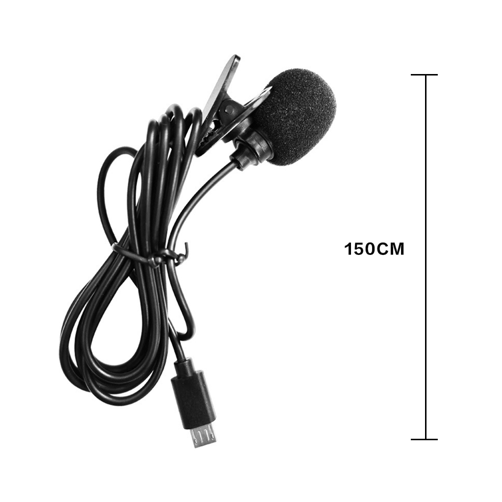 Micrófono externo de alta fidelidad para cámara de acción deportiva, Cable conector Micro USB, longitud de 1,5 M, V39, V316