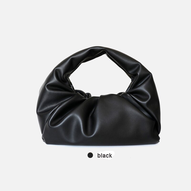 40Cm De Schouder Pouch Dames Handtassen En Portemonnees Soft Pu Lederen Handtas Voor Vrouwen Tas: Black