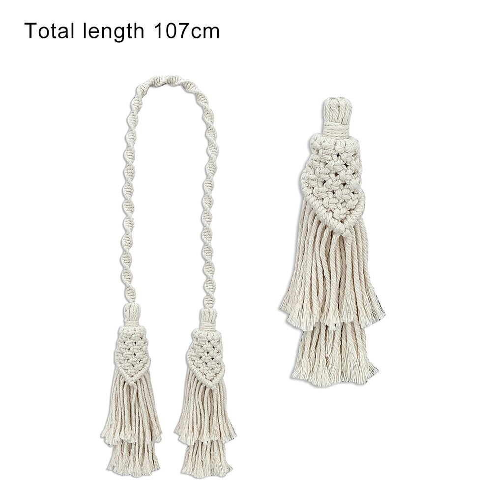 Sangle de rideau en macramé, embrasses tissées à la main, style bohème, décoration suspendue: C