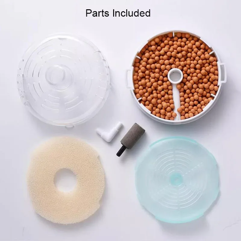 Filtro de tanque de peces de acuario súper fino, filtro de esponja bioquímica transparente, filtro biológico de agua de acuario para acuario pequeño