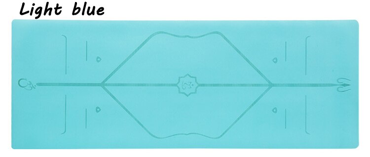 Nowa mata robić jogi 5MM naturalna mata gumowa PU mata robić ćwiczeń antypoślizgowa mata robić jogi: BŁĘKITNA