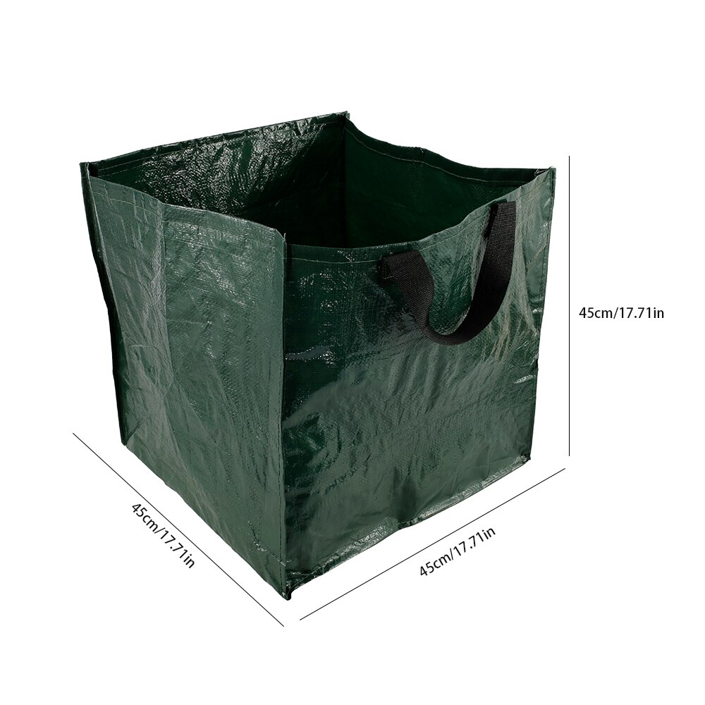 90l stor kapacitet haven taske genanvendelig bladsæk skraldespand kan foldes pe haven affald indsamling container opbevaringspose