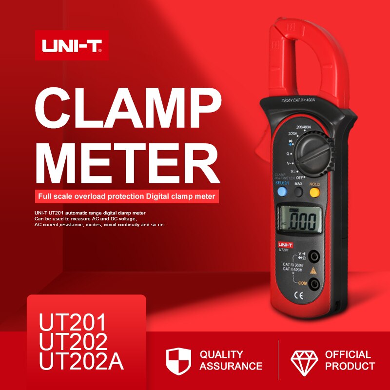 400-600A Digital Clamp Meter Auto range Low battery/over-range indication Auto polarity display AC/DC Voltage Current