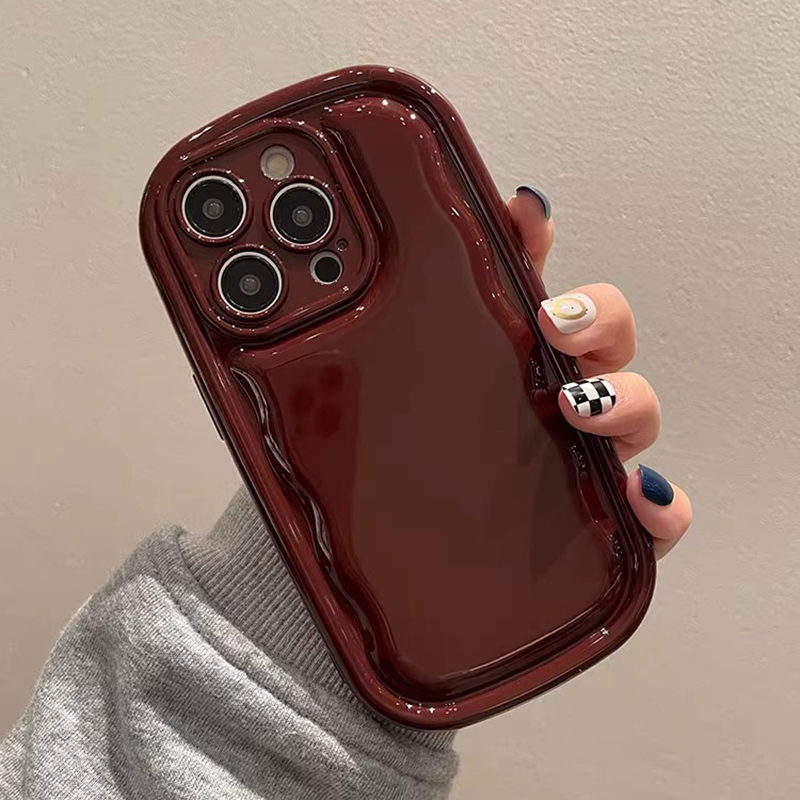 Custodia per telefono lucida a forma di sapone ovale di moda per iPhone 16 Pro Max 15 13 12 11 14 Plus Cover posteriore con cuscino d'aria antiurto in TPU morbido