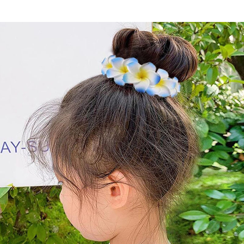 Bandeau de cheveux pour filles, couronne de fleurs PlumBR, bandeau magique pour chignon, frangipanier, guirxiété de cheveux, mariage, 11 couleurs, , 2 pièces
