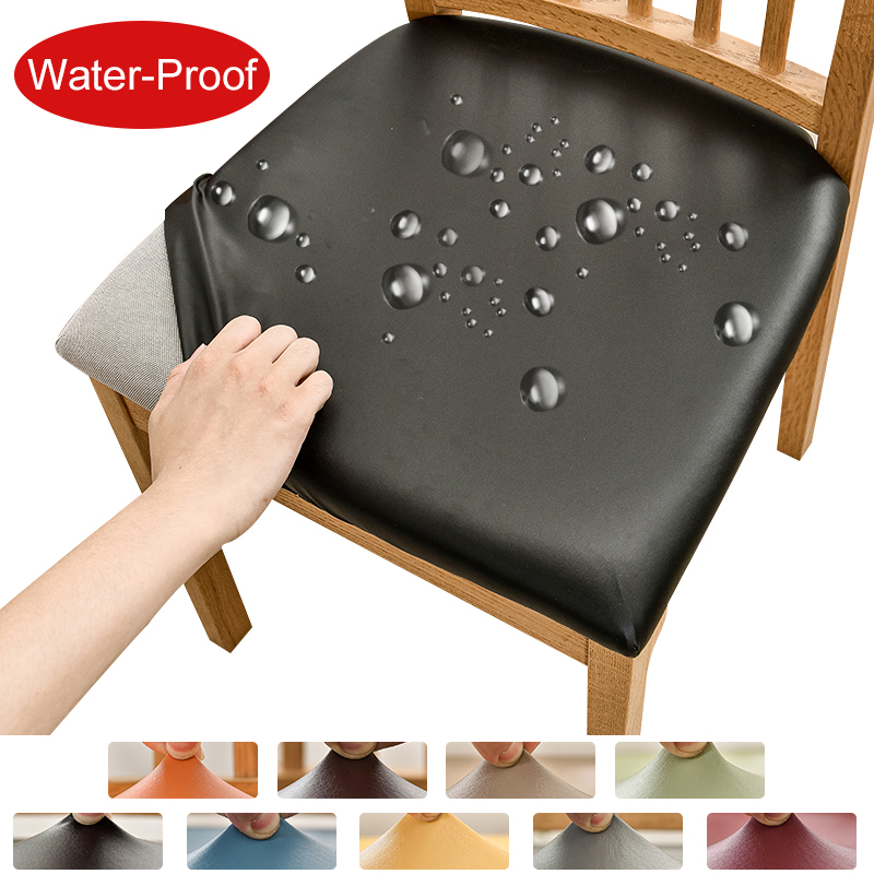 Waterproof Fabric Seat Cushion Cover Easy-going Office Seat Covers Elastic Dining Chair Covers For Modern Home Hotel Living Room