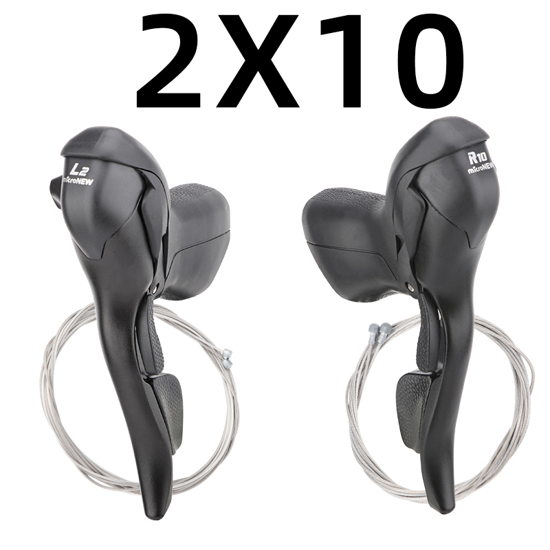 MicroNEW Rennrad Schalthebel 3x7 3x8 3x9 3x10 Geschwindigkeit Bremshebel Fahrrad 2x7 2x8 2x9 2x10 Geschwindigkeit Vorderrad Schaltwerk Für Shimano: Burgunderrot
