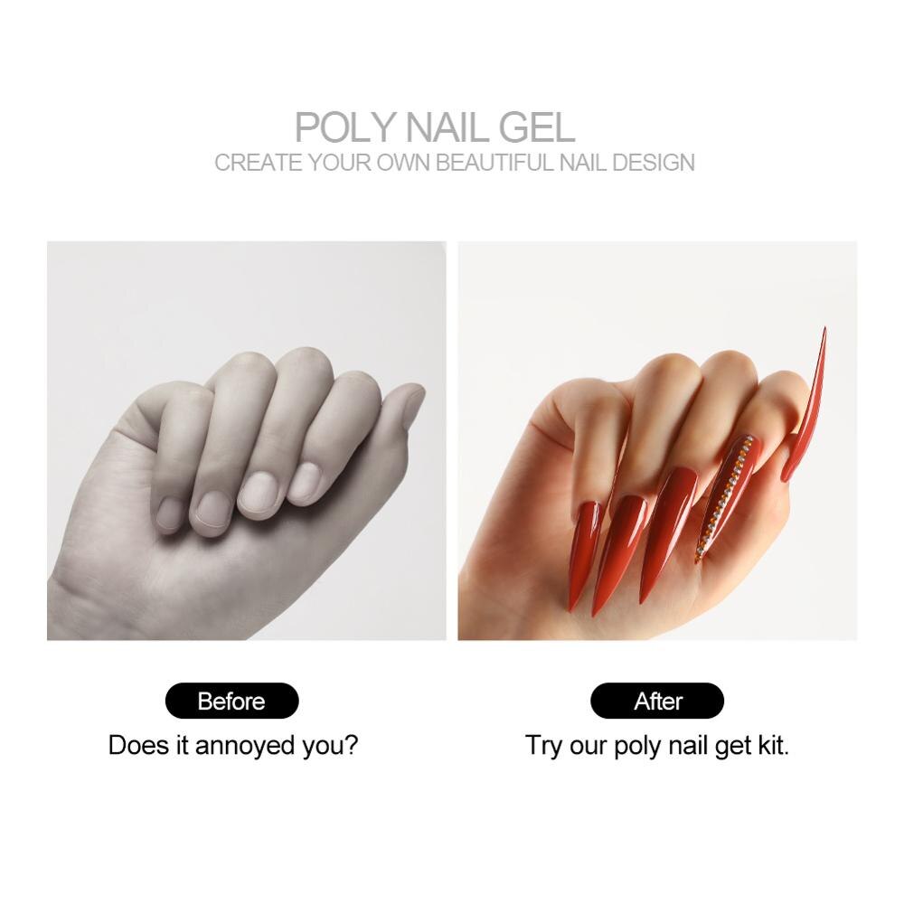 Manicure akryl poly negle gel kit sæt kunst dekorationer gel til forlængelse gel negle kit til negle