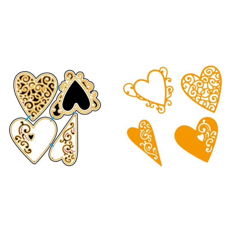 Love Metal Cutting Dies Stencils Embossing Photo Album Paper Card Crafts Decor D0AD