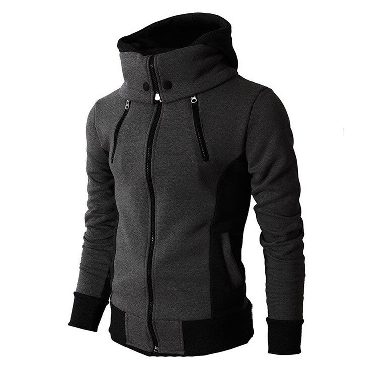 Winter Fleece Jas Mannen Casual Outdoor Jassen Winddicht Sport Uitloper Sporting Hoodie Jas: S / Dark Gray