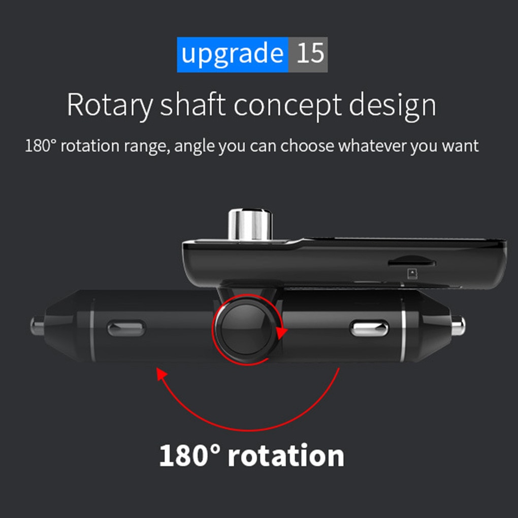 Bluetooth FM Transmitter Aux Charger Wireless Handsfree Adapter Car Kit MP3 Player with USB Ports