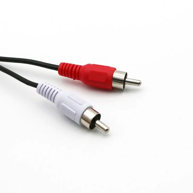 Dual RCA Male To USB Male A Composite Adapter Audio Video Data Extension Cable 1pc