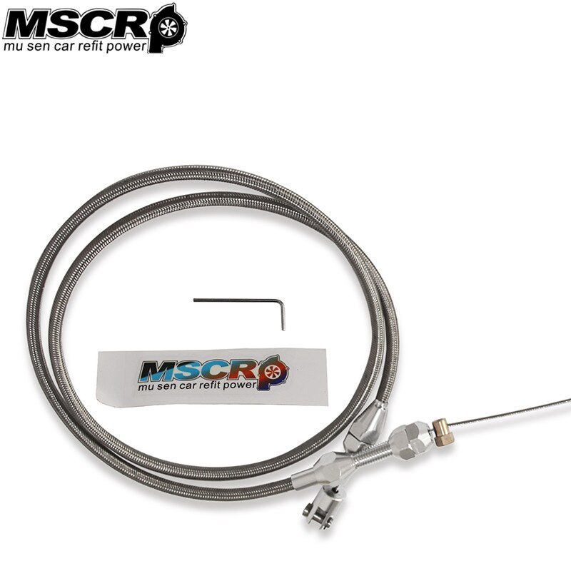 36" Throttle Gas Cable Kit Stainless Steel Braided For 97-07 Chevrolet/Chevy LS1 Engine 4.8L 5.3L 5.7L 6.0L TCB02