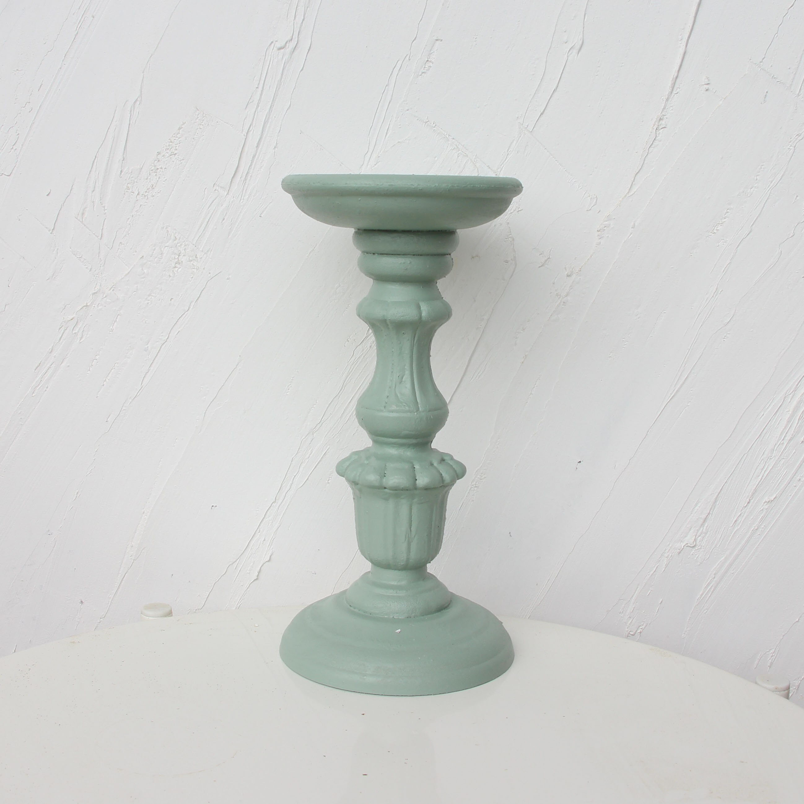 Kandelaar Houten Creatieve Kandelaar Patroon Lade Kaarshouder Handgemaakte Tafel Desktop Rustieke Bruiloft Decor: L / green
