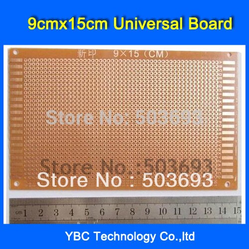 Gratis bezorging 50 stks/partij 9x15 cm prototype pcb bakeliet plaat een laag 9 cm. 15 cm panel universal board voor diy