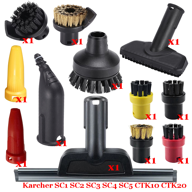 For Karcher SC1 SC2 SC3 SC4 SC5 SC7 CTK10 CTK20 Handheld Steam Vacuum Cleaner Parts Brush Head Powerful Nozzle Replacement