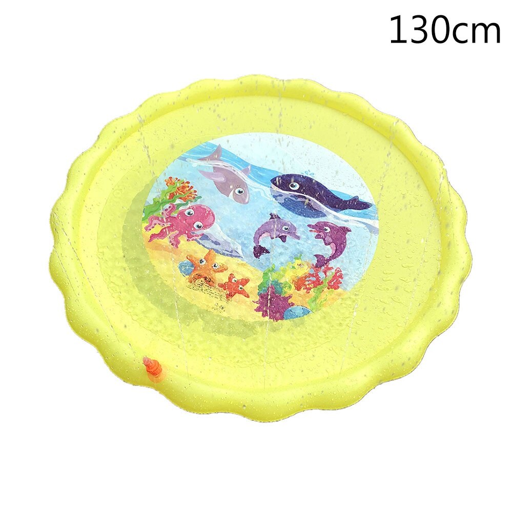 100 Cm Outdoor Gazon Strand Zee Dier Opblaasbare Waternevel Kids Sprinkler Spelen Pad Mat Water Games Strand Mat Kussen speelgoed: 130cm