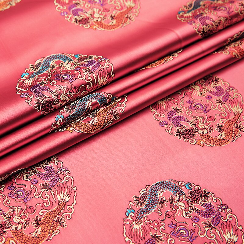 75Cm Brocade Zijde Stof Bloem Stof Nylon Stoffen Voor Naaien Materiaal Voor Jurk Textiel Stof