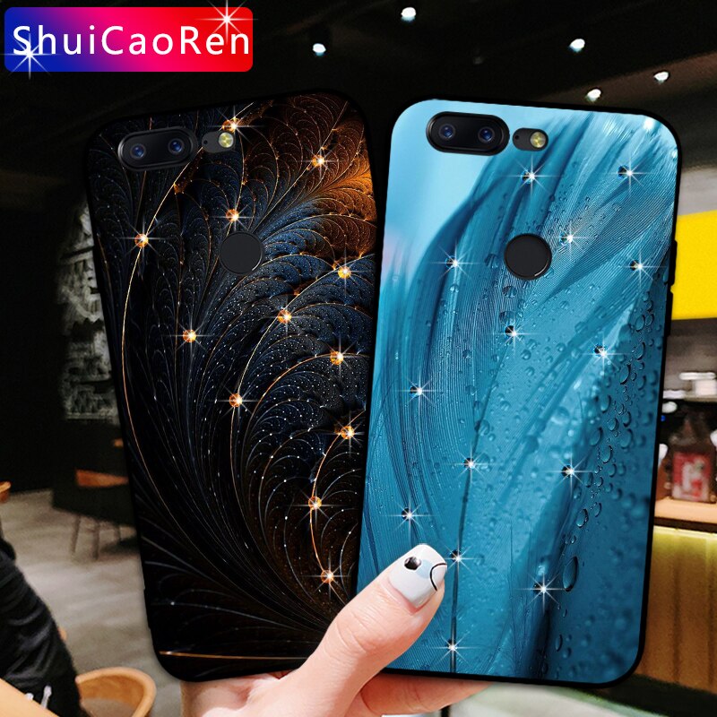 Luxury Silicone Cases For Oneplus 5 1+5 One plus 5 Glitter Diamond Shell Back Cover For Oneplus 5T 5 T Rhinestone Case