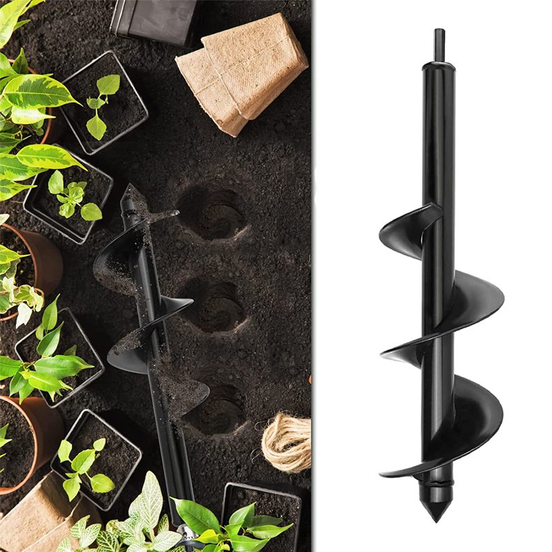 9 Größen Gartenbohrer Bohrer Werkzeug Spirallochgräber Bodenbohrer Erdbohrer zum Pflanzen von Samen Gartenarbeit Zaun Blumentopf