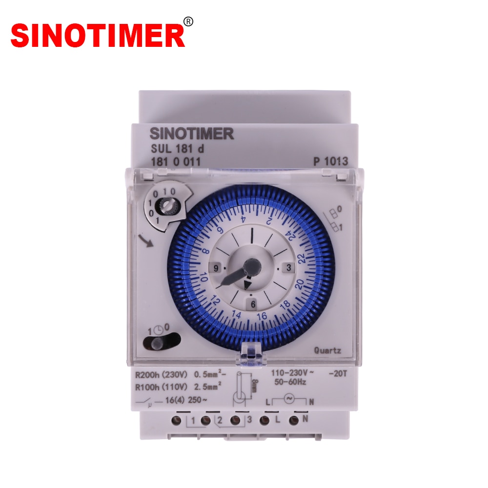 15 Minutes Electronic Mechanical Timer Clock 24 Hours SUL181d Programmable Din Rail Time Management Device