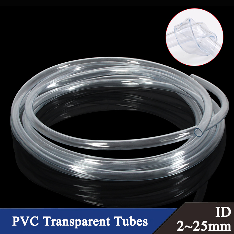 1m/3m/5m transparente PVC-Kunststoffs chläuche 2 3 4 5 6 8 10 12 14 16 18 20 25mm Innen durchmesser Hochwertiges Wasserpumpen rohr PVC-Rohr