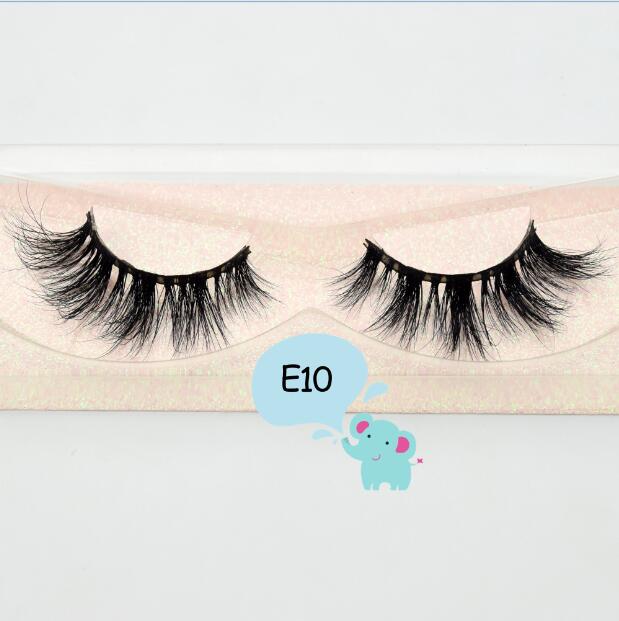 Visofree Mink Eyelashes 3D Mink Lashes Thick HandMade Full Strip Lashes Cruelty Free Korean Mink Lashes Natural False Eyelashes: E10