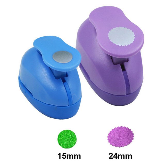 Christmas Snow Punch Craft 2pcs Snowflake (1pc 5/8&quot; and 1pc 1&quot;) hole punch set Scrapbook Paper Puncher Children&#39;s diy: Wave and Circle