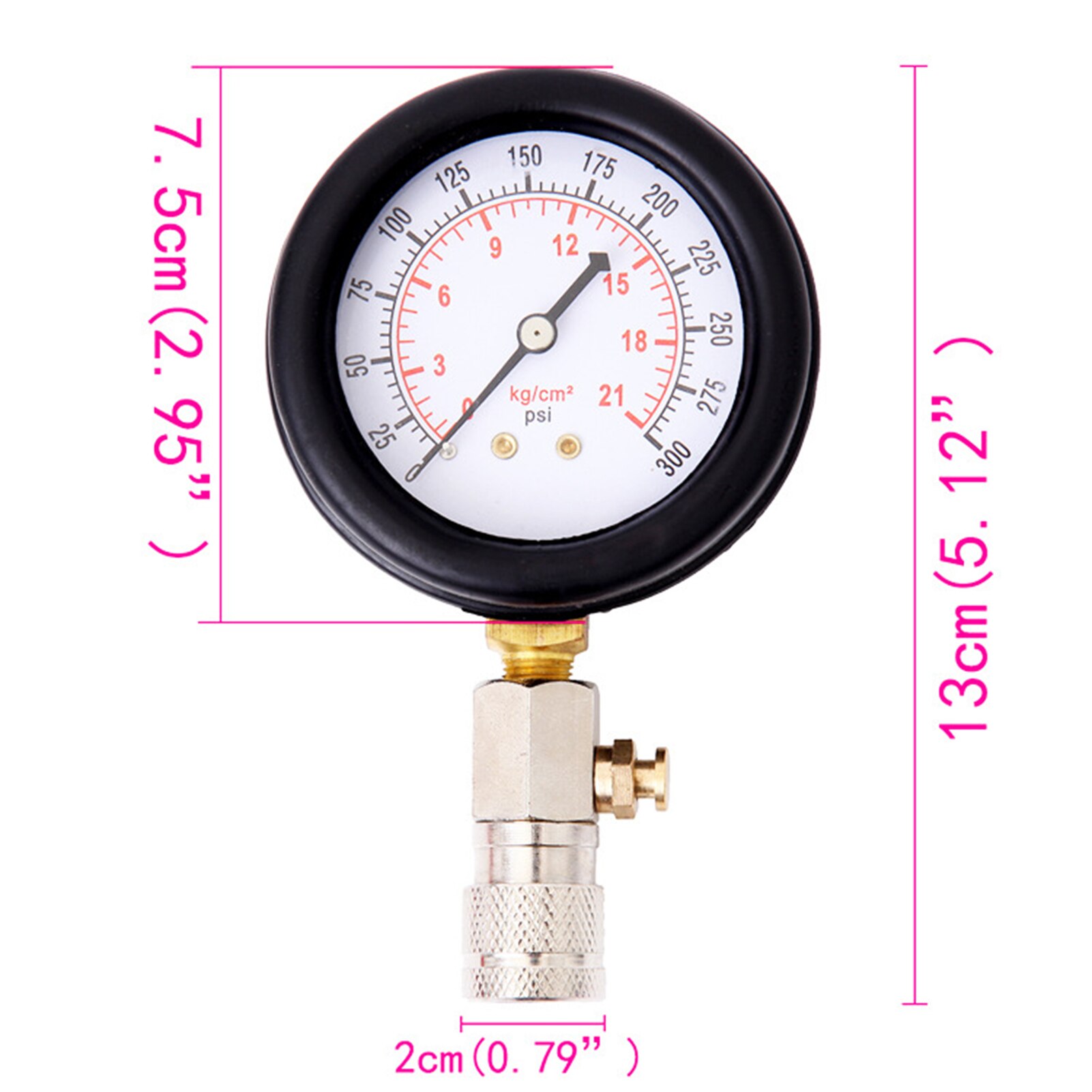 Tester di compressione manometro Kit Tester motore Auto benzina Gas motore bombola Auto moto manometro con adattatore