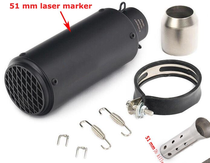 38mm bis 60mm motorrad auspuffrohr mit DB mörder Schwarz Auspuffrohr Schalldämpfer Verbinden sterben Adapter für edelstahl stahl gp-projec: 51mm I