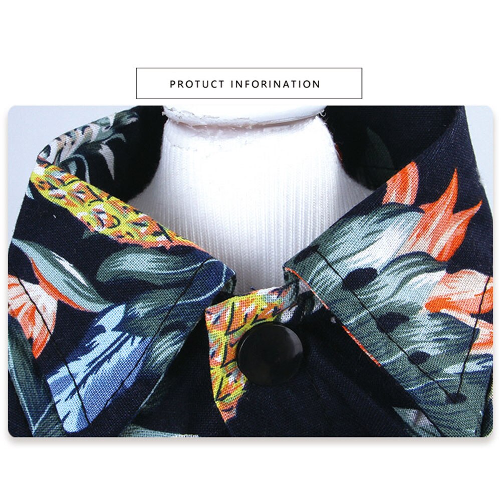 Petit grand chien Chihuahua chien chat Blouse chien chemises vêtements été plage vêtements gilet vêtements pour animaux de compagnie T-Shirt à fleurs hawaïen