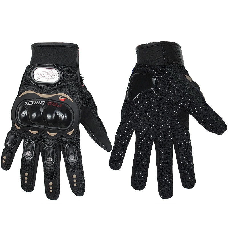 INBIKE, guantes de malla transpirable para motocicleta, pantalla táctil con almohadilla de Palma TPR, nudillo duro, negro, grande