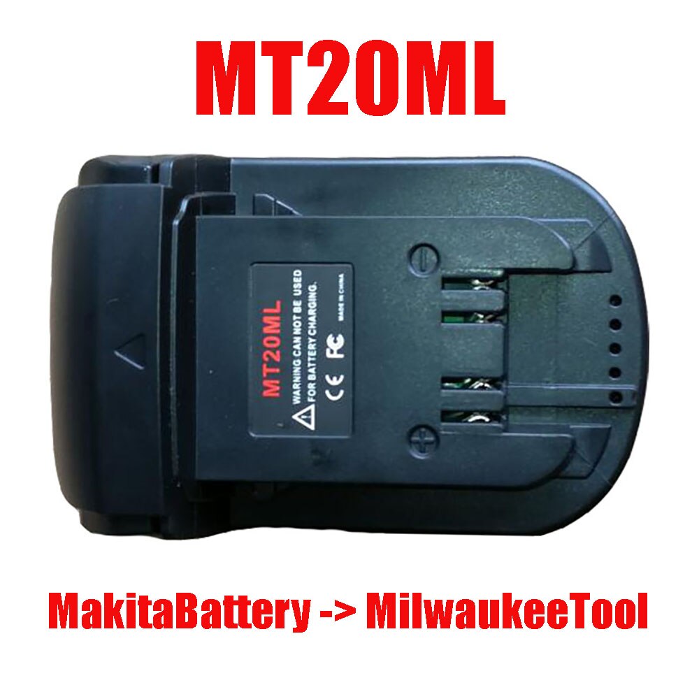 Li-ion batteri værktøj  mt20ml adapter konverter til makita bosch dewalt aeg ridgid devon worx hitachi batteri til milwaukee værktøj: Mt20ml