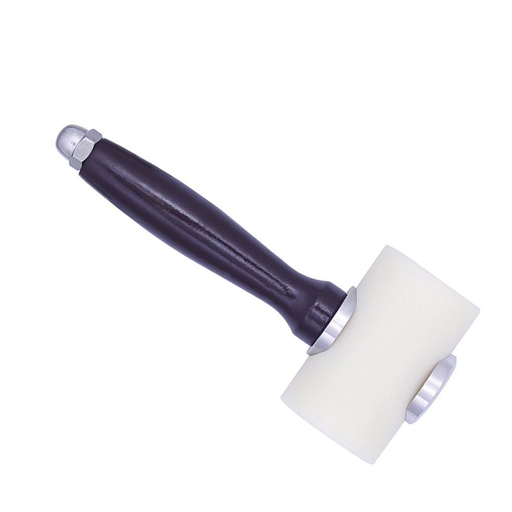 Leather Carving Hammer DIY Craft Cowhide Punch Cutting Nylon Hammer Tool with Wood Handle