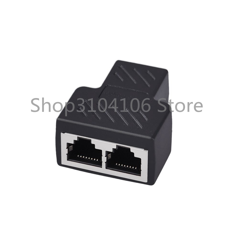 Cat6 RJ45 8P8C Plug To Dual RJ45 Splitter Network Ethernet Patch Cord Adapter With Shield