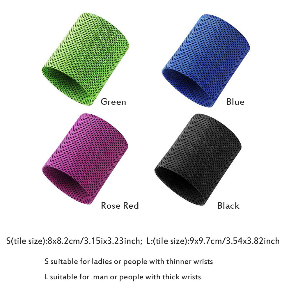 1 pc ice cooling wrist brace support breathable tennis armband wrap sports sweatband for gym yoga volleyball hand sweatband