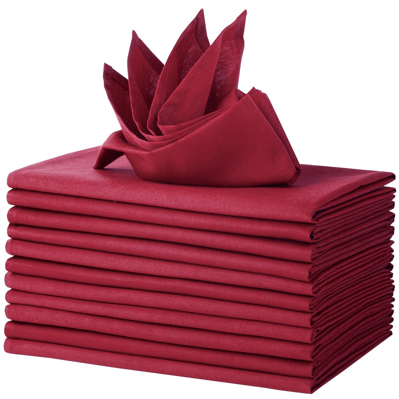 12 Pcs Table Napkins Cotton Napkins 46cm*46cm Napkins Cloth Restaurant Dinner Table Napkin for Wedding Party: Red wine Napink